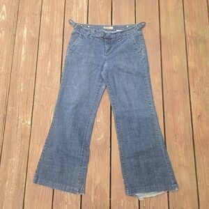 jean d'azul- Women's- Vintage- Dark Blue- Denim- Wide-Leg Jeans- Size 8